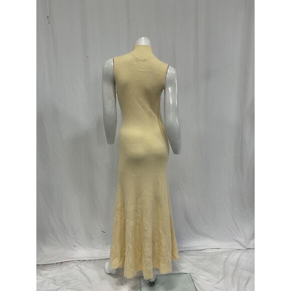 Reformation 'Odelia' Beige Cashmere Midi Dress Size M - Picture 3 of 5